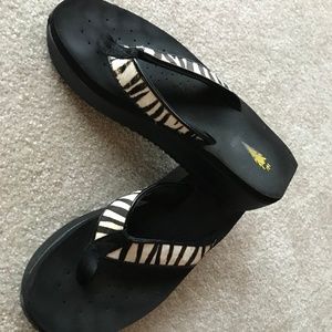 Volatile platform wedge sandal